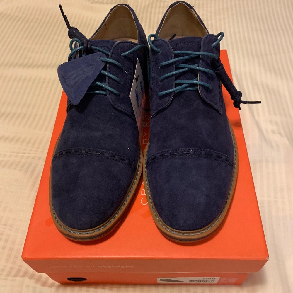 NIB Rockport Blue Suede Dress Shoes - Size 9